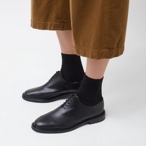 ATP Atelier “Stellina” Oxford in Black Vachetta Leather in size 39.
